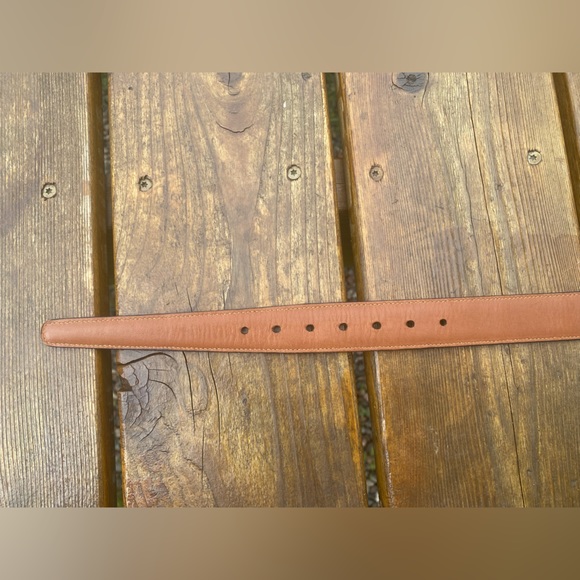 Mens Burberry Croco Embossed NEW Leather Belt🔥Vintage Brass Buckle🔥 - Picture 10 of 16